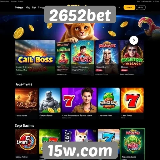 Variedade de jogos disponíveis na plataforma 2652bet